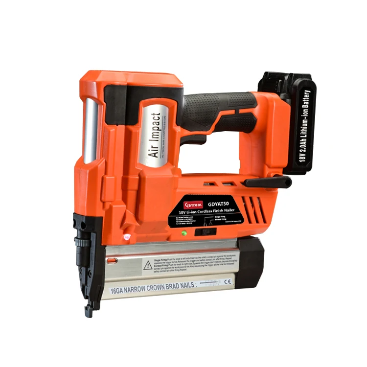 

Free Shipping 18V BATTERY CORDLESS 2'' FINISH NAILER ,16GA 18V li-ion Battery ELECTRIC NAILER CORDLESS FINISH Nail GUN GDY-AT50