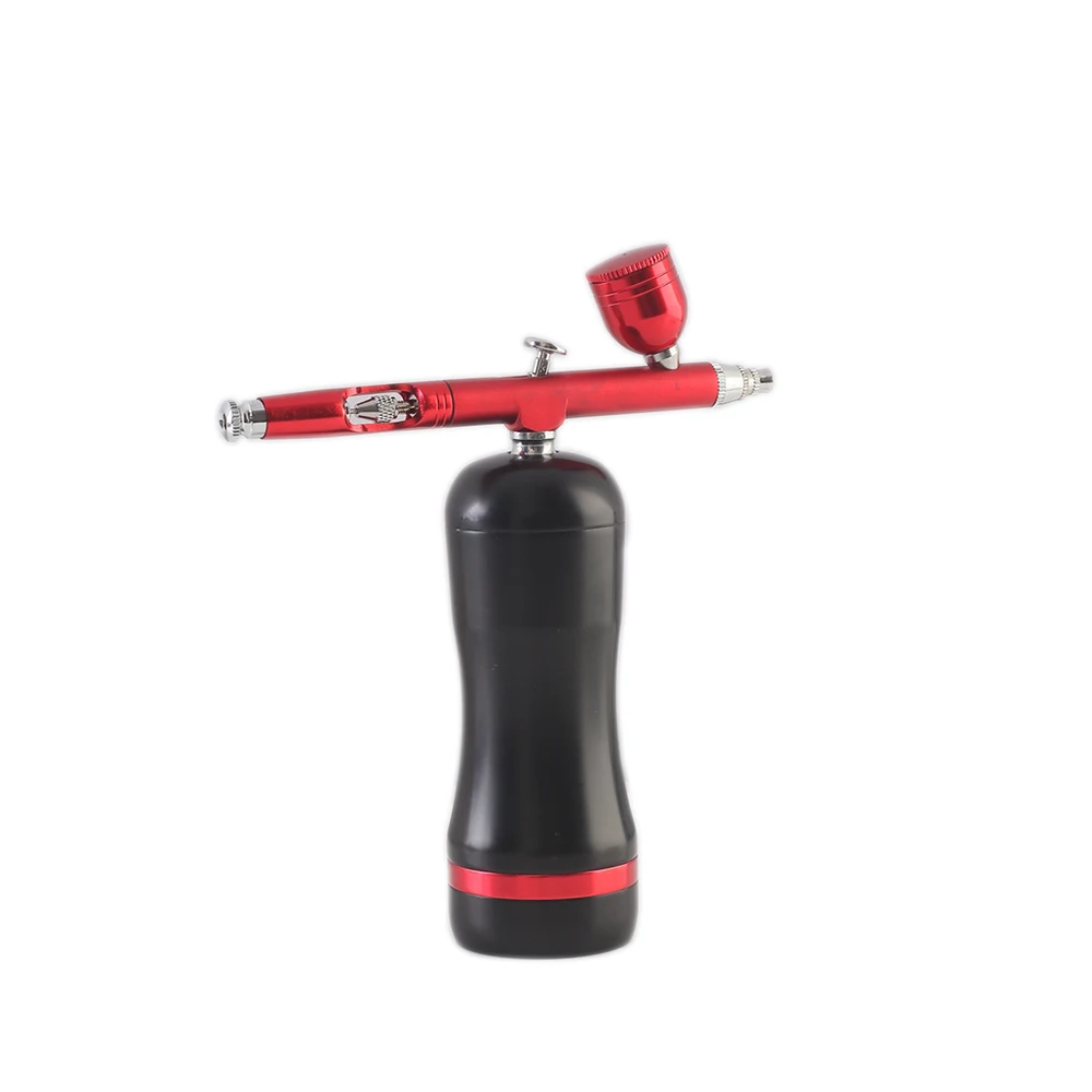 

Wireless airbrush kit with battery rechargeable for makeup and nail beauty, Red;gold;black;customization