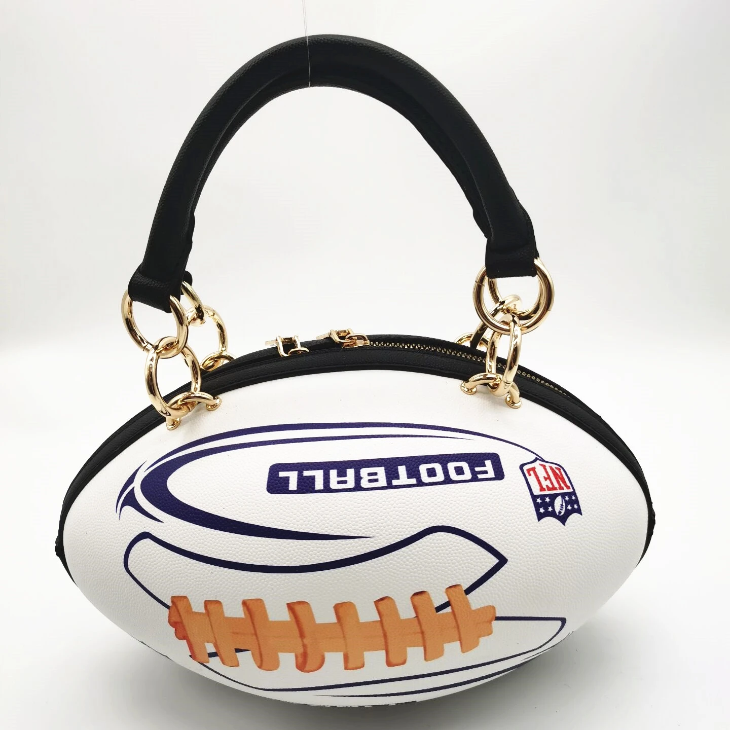 

American Football Clutch Handbags Money Bags Purse Soccer shape handbag gift for fans PU shoulder crossbody bag large capacity, 4 color option