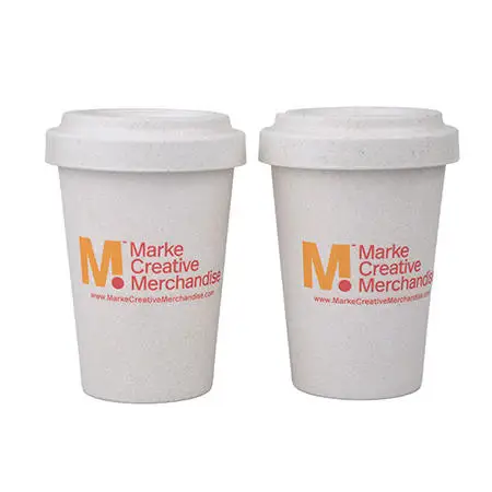 

Mikenda 250/350/450/700ml Customized Reusable Biodegradable Eco Bamboo Fiber Rice Husk Coffee Cup Travel Mug, Any pantone color