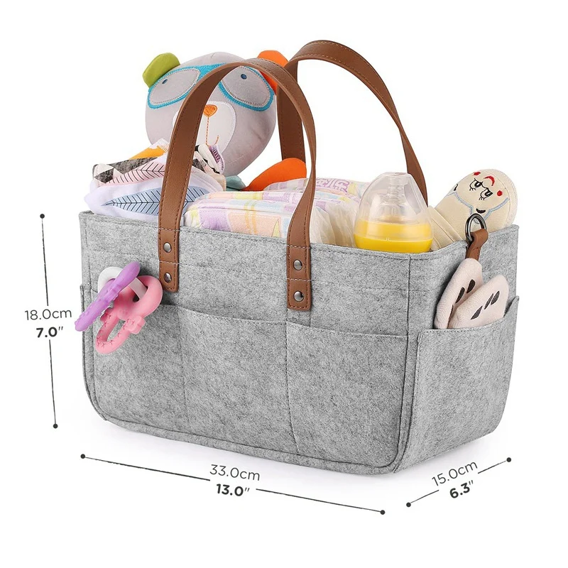 

Custom Baby Diaper Organizer Felt Diaper Bag Totes Organizer, Customized colors