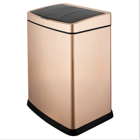 

Chinese sales site Motion sensor intelligent touchless vacuum trash can 30l high tech trash bins, Stainless steel natural color, champagne color