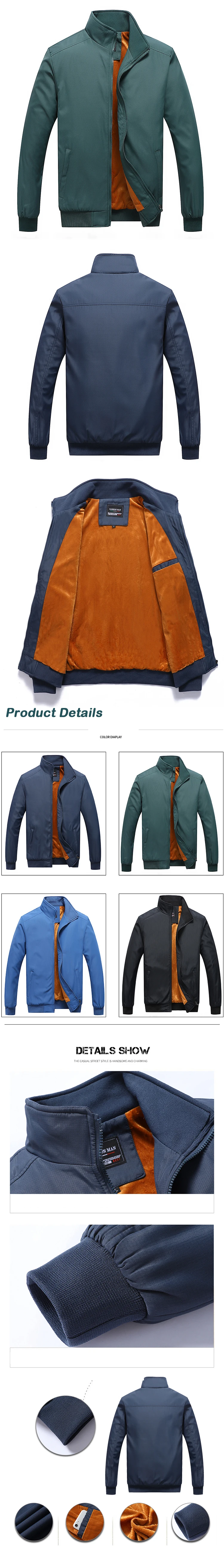 Hot Sale Fashion Men's Jackets Stand Collar Jacket For Wholesale