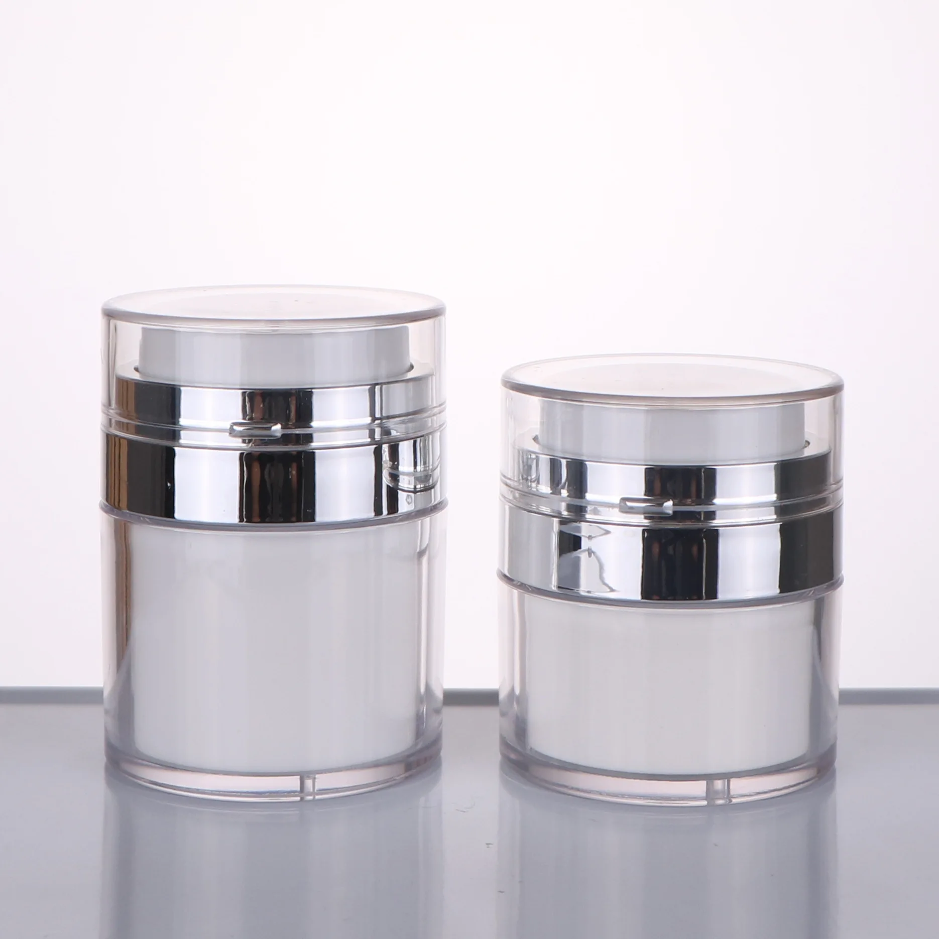 

Bottle manufacturers plastic cream airless jar with lid