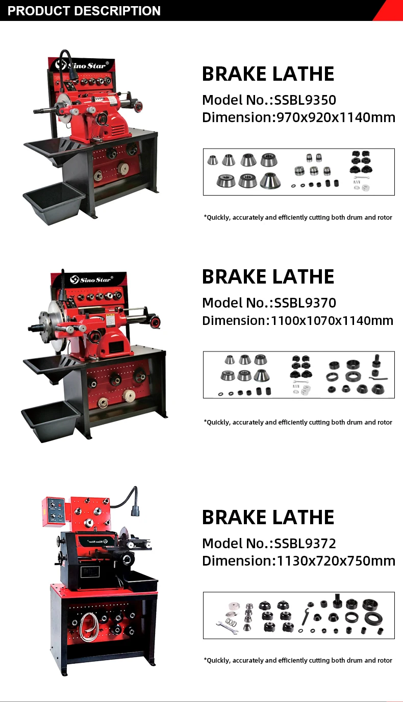 Sino Star Disc Brake Lathe Drum Brake Lathe Machine With Fast And Slow
