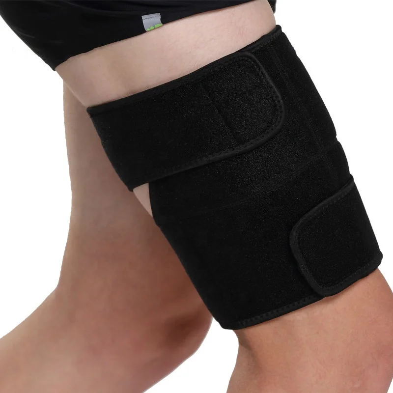 

Thigh Compression Sleeve Non-slip Leg Support Sport Safety Wrap, Black