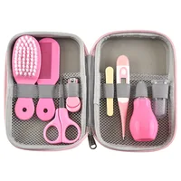 

8Pcs/Set Baby Health Care Kit Portable Newborn Baby Grooming Kit Nail Clipper Scissors Hair Brush Comb Safety Care Set Baby care