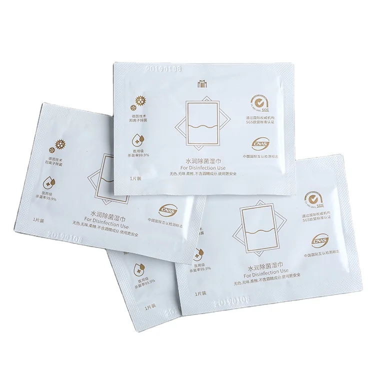 

individually packaged for hand face disinfection use wet wipe wet tissue single packed wipes