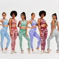 

High quality Women Camouflage Sportswear Sports Bra Leggings Workout Suits Seamless Fitness Nylon Yoga Set