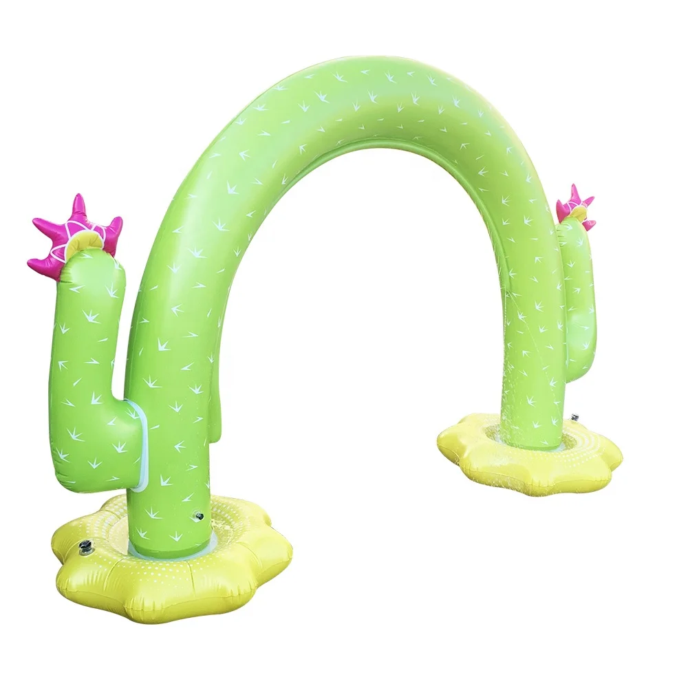 

LC Amazon Hot Sale Plastic Inflatable Cactus Arch Yard Sprinkler for Kids Toys Sprinkler Garden Spray Inflatable Sprinkler, As pic. show