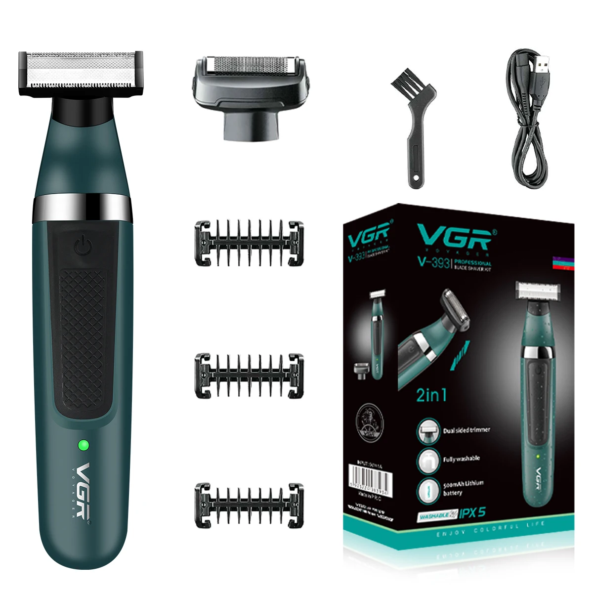

VGR V-393 hot selling shaving machine professional waterproof hair body shaver beard trimmer razor electric shavers for men