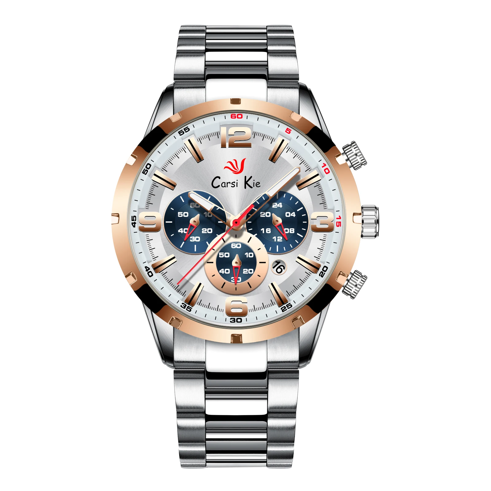 

Carsikie Band Fashion Men Quartz Watches Waterproof Luminous wrist watch, 6 colors