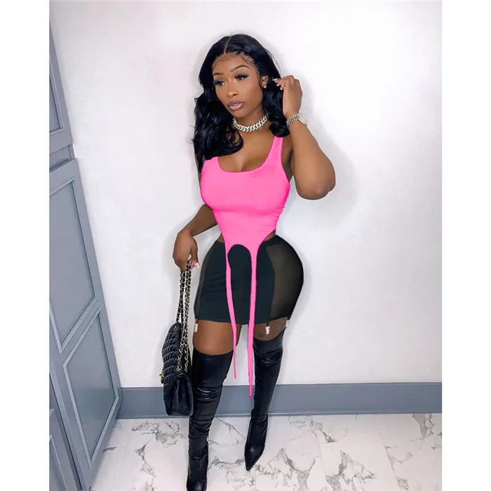 

Summer 2021 2 Piece Set Women Sexy Two Piece Skirt Set KN51726, Picture color