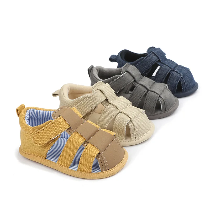 

2020 New Baby boys Sandals Newborn Baby kids First Walkers Soft Sole breathable shoes baby Casual Shoes B1, As photo