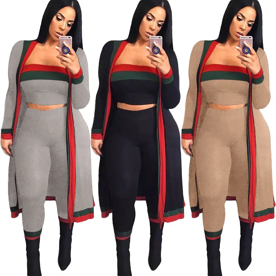 

Dorpshipping Womens fall fashion 2021 plus size L-XXXXXL three-piece set cardigan vest and Women's Trousers & Pants