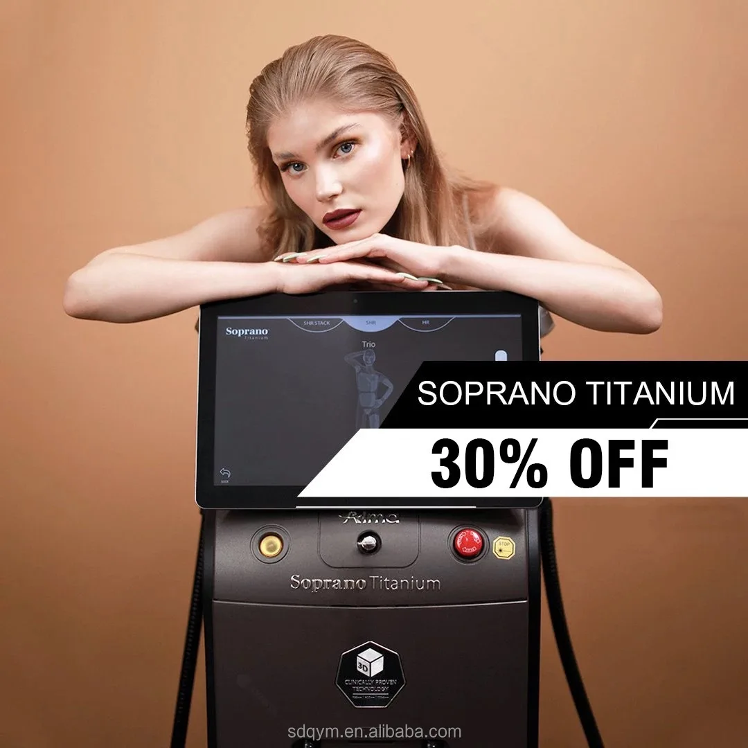 

30% Discount Alma Soprano Ice Platinum Titanium 1600W 755 808 1064 Alma laser soprano titanium Hair Removal Diode Laser machine