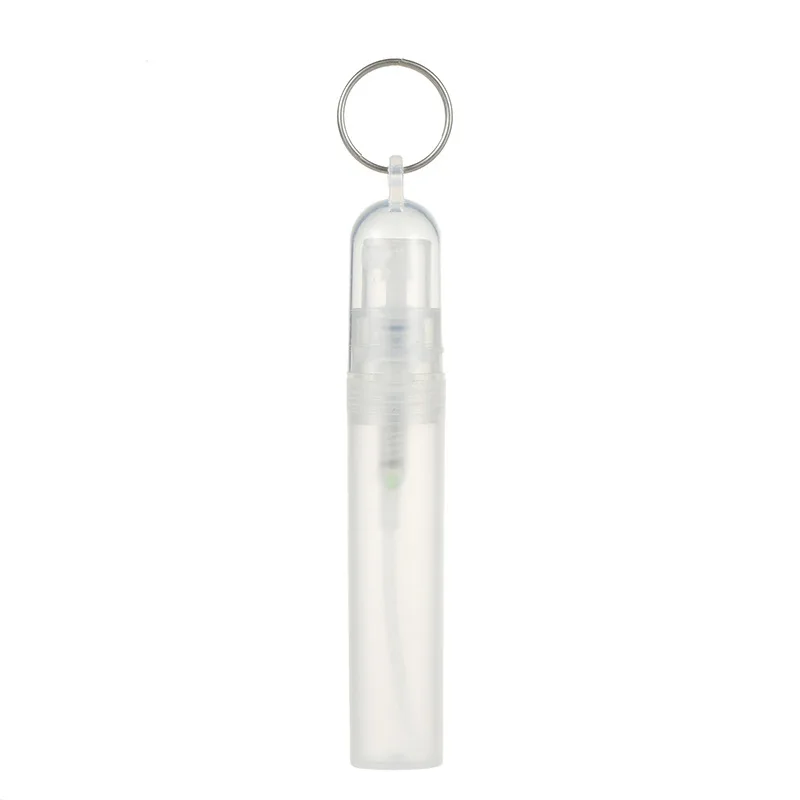 

Portable Empty mini Refillable 3ml 5ml Perfume PP Plastic Mist Spray Bottles with Key rings