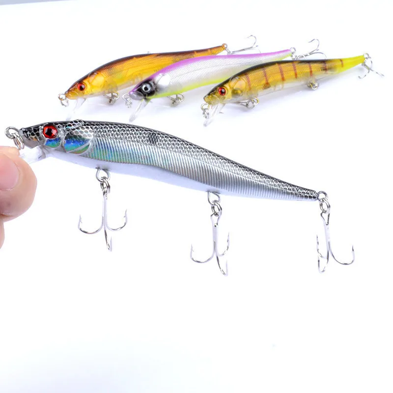 

1Pcs Fishing Lure Minnow Lures Hard Bait Pesca 12.5cm/12.4g Fishing Wobblers Tackle Isca Artificial Quality Hook Swimbait