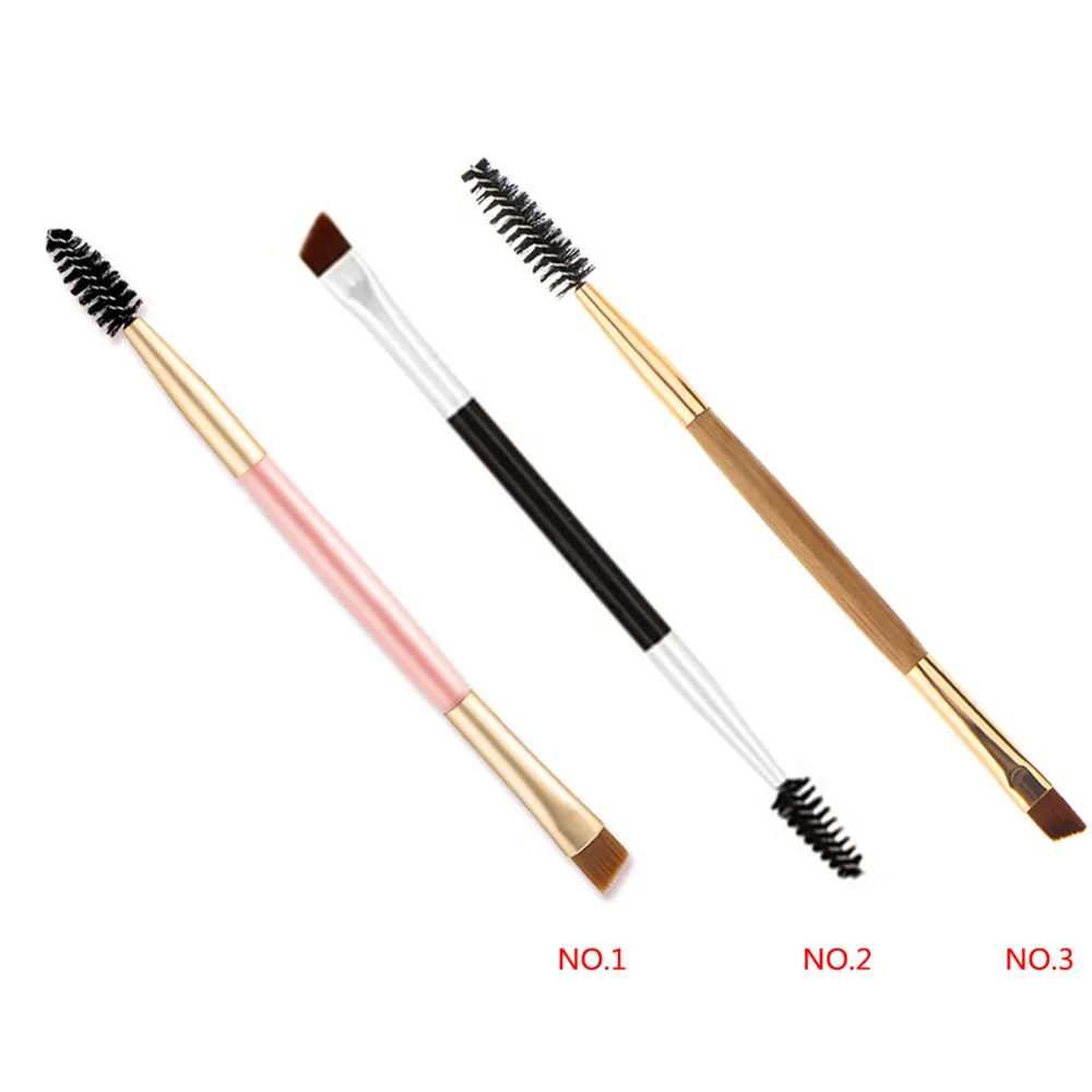 

NA014 Bamboo Brushes Double Head Handle Pro Eyelash Eyebrow Brush Makeup Cosmetic Beauty Tool