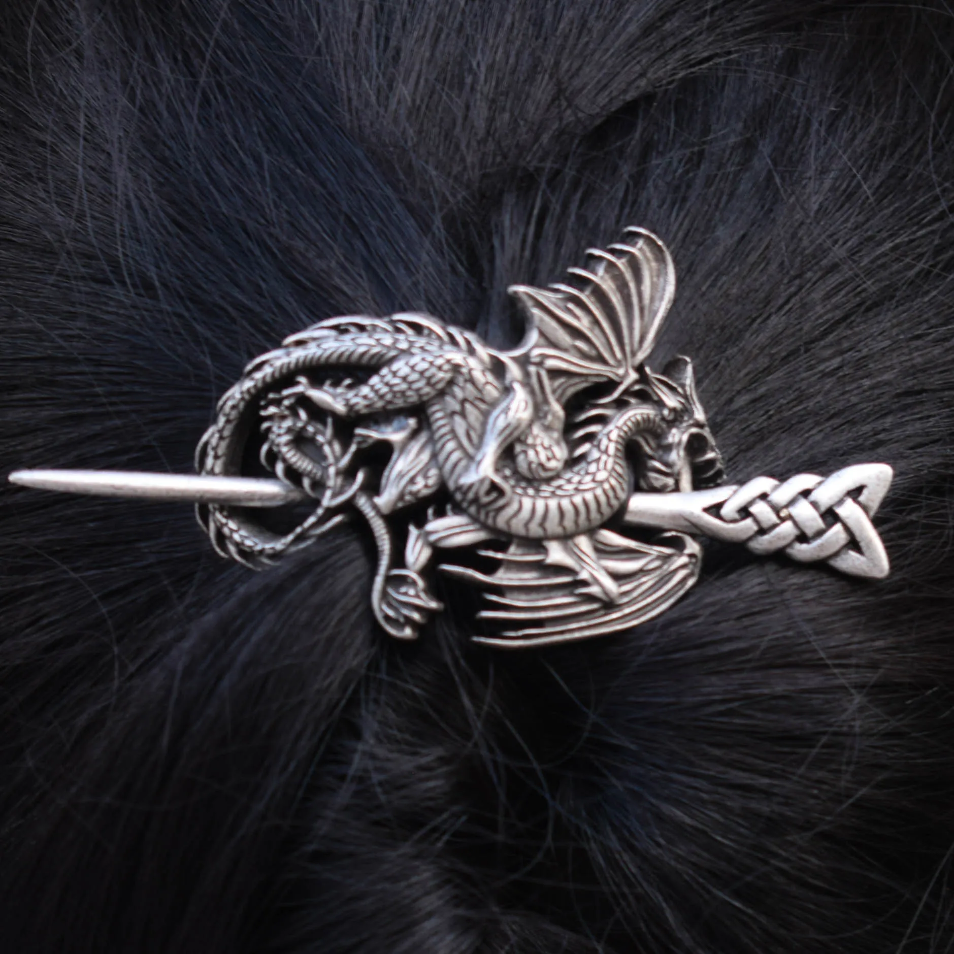 

16cm Gothic woman Dragonfly Hair Stick Fantasy SWORD Hair Pin Slide Jewelry