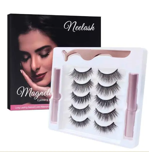 

wholesale faux private label magnetic eyelashes eyeliner lashes suppliers adhesive eyeliner pen vendors, Natural black