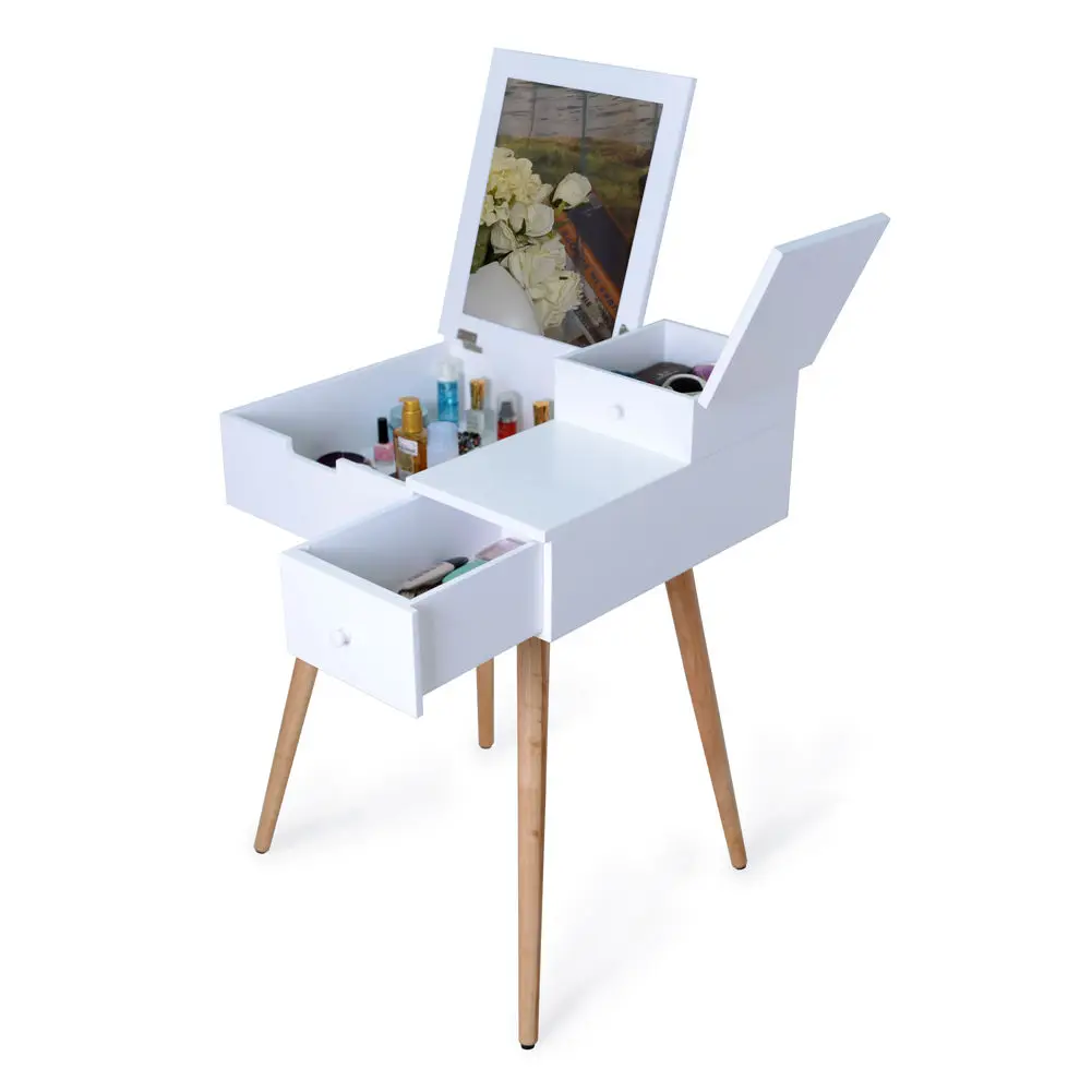 

Make-up wooden table with mirror and newly-designed cosmetics dressing table