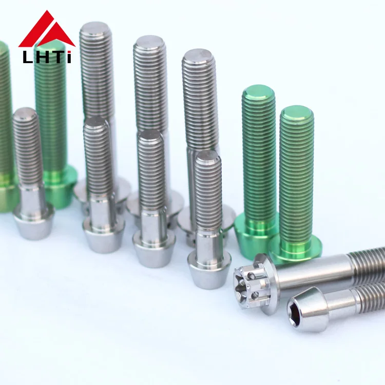 High-end motorcycle bolts gr2 Gr5 titanium taper screws DIN912tap