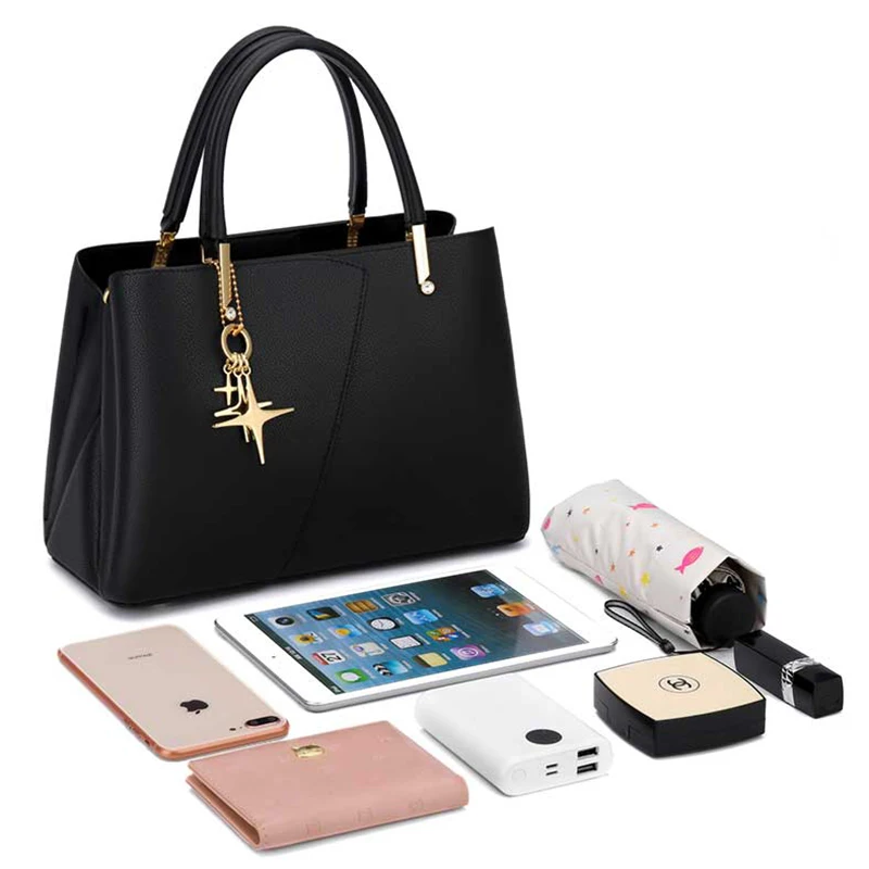 

Elegant atmosphere lady's bag 2021 new woman's bag single shoulder fashion large capacity carrying woman's bag all match contrac, Black/red