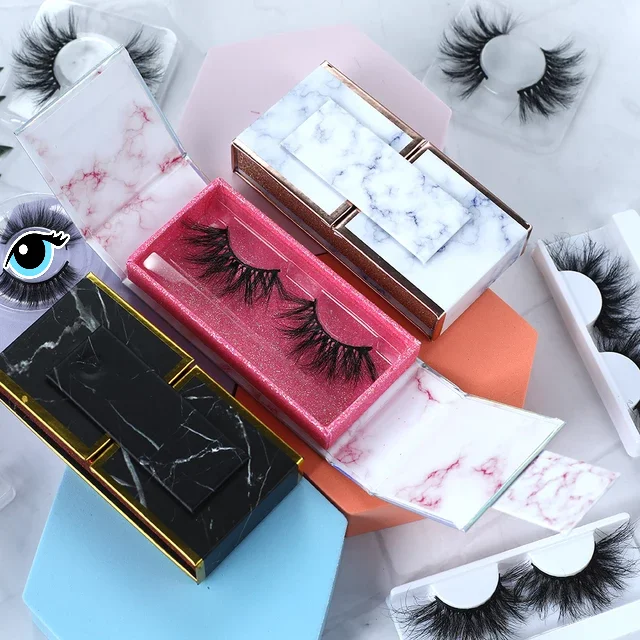 

AG98 Factory custom 3D black short soft cotton band mink eyelashes, Black color