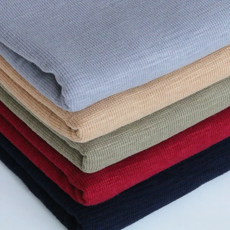
9122# 63% polyester, 33% cotton and 4% spandex 2x1 Bamboo blend yarn weaved rib knit navy fabric 