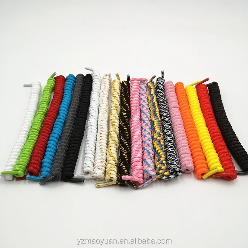 Custom Length No Tie Elastic Spiral Curly Shoelaces Buy Curly