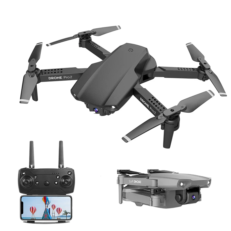 

2021 Newest E99 Drone RC Mini Drones 4K HD FPV Camera WIFI Wide Angle Long Distance Foldable Quadcopter Dron Toy E99 Drone Pro 2, Black, gray