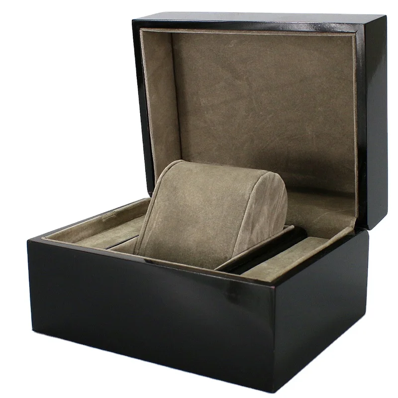 

manufacturer Wholesale Black Clamshell Watch Box High-grade wooden watch storage box Jewelry Packaging Custom, Customize