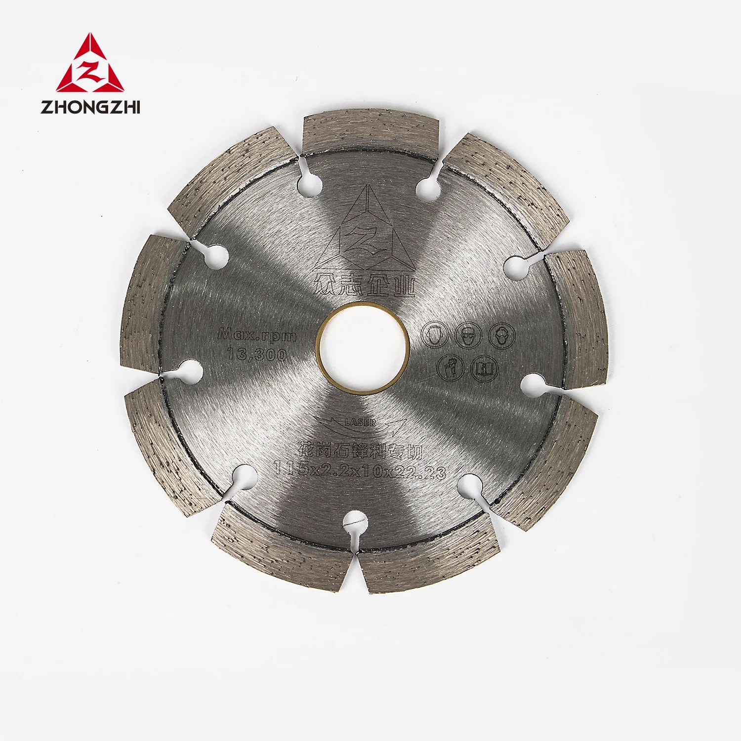 

114mm Hot Pressed Sintered Segmented Diamond Dry Cutters for Granite Natural Stones with Smooth Cutting, Upon request