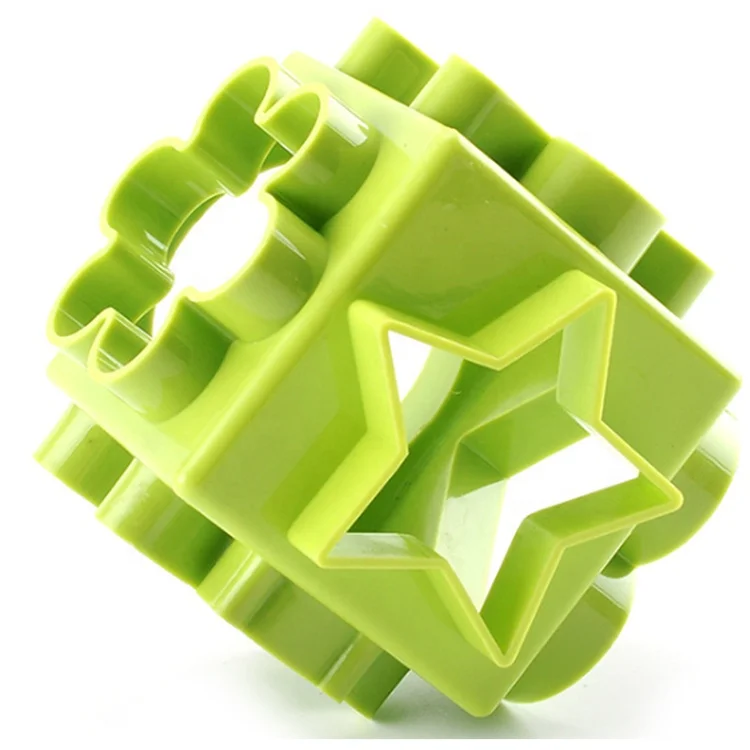 
6-in-1 Multifunction Plastic Cookie Cutter Biscuit Cutter Cube Cookie Cutter 