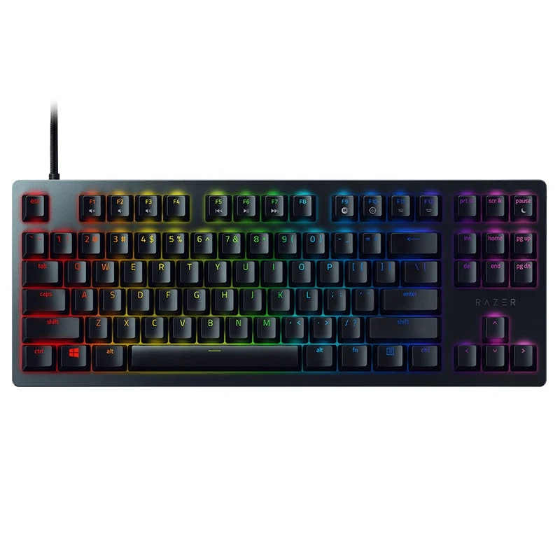 

Razer Huntsman Tournament Edition Wired Gaming Keyboard Compact Tenkeyless Keyboard with Linear Optical Switches