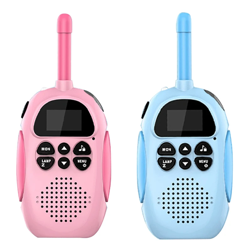

Kids Mini Toys Handheld Transceiver 3KM Range UHF Radio Lanyard Interphone For Birthday Gift Children's Walkie Talkie, Blue