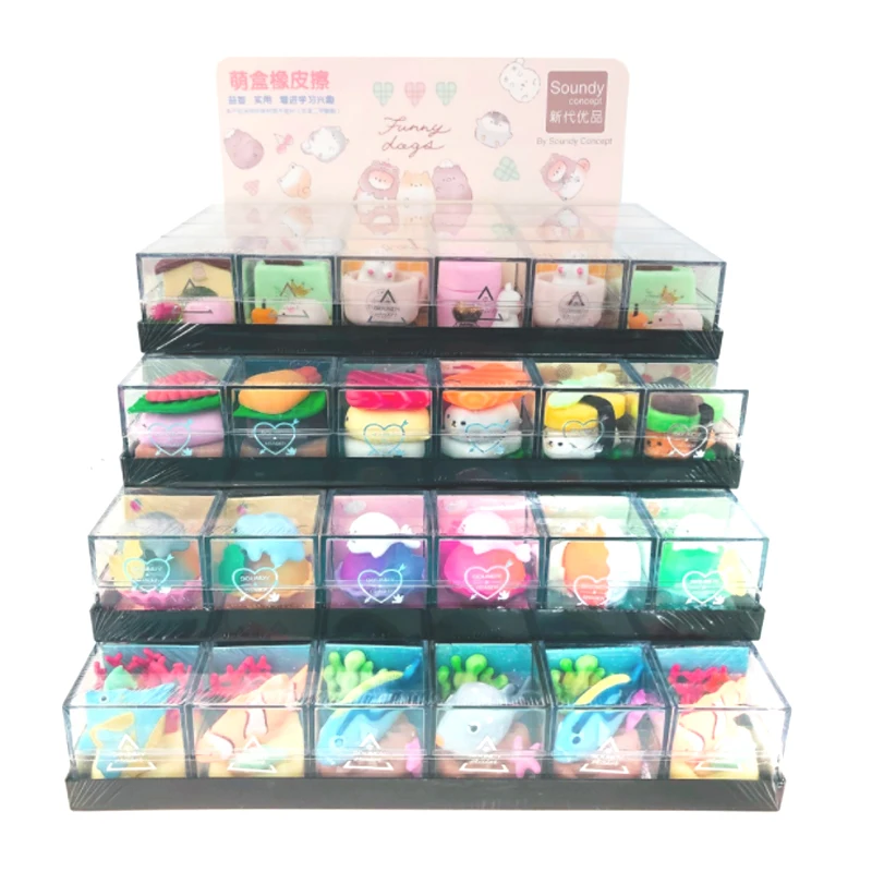 

Soododo Supplies Stationery for Kids Fancy 3D Children Pencil Puzzle Food Erasers at Target Eraser Set