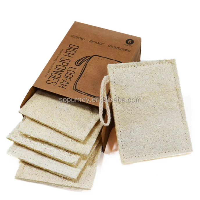 

Wholesale 100% Biodegradable Eco-friendly Luffa Sponge Natural Bulk Loofah Kitchen Cleaning Dish Bath Sponge For Shower