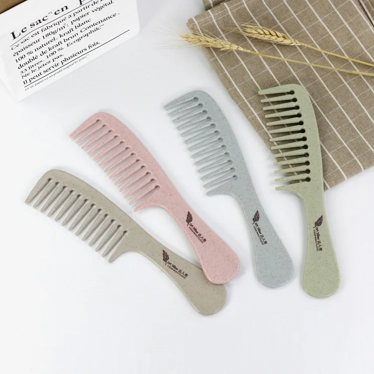 

Multi-functional Custom Private Label Hair Anti-static Plastic Wheat Straw Comb, Mix colors