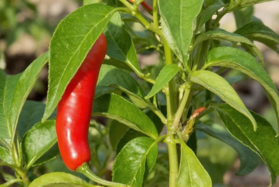 Chili pepper plant under a grow light setup