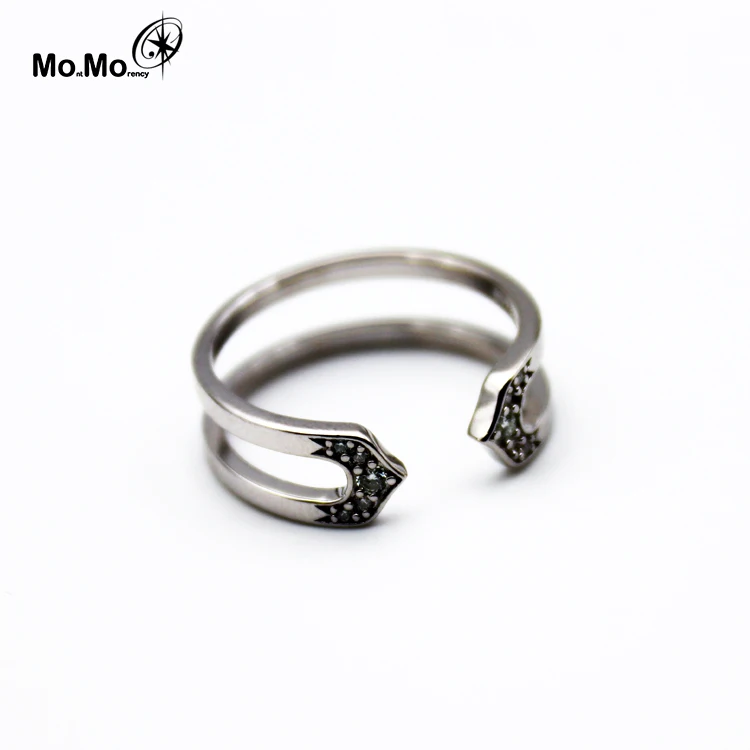 

New Technology Design Customized Adjustable Diamond Ring With Moissanite, Silver