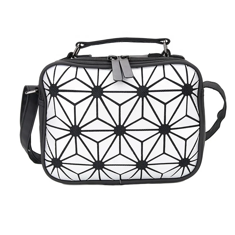 

New matte solid color Crossbody portable luminous hand bags geometric for women
