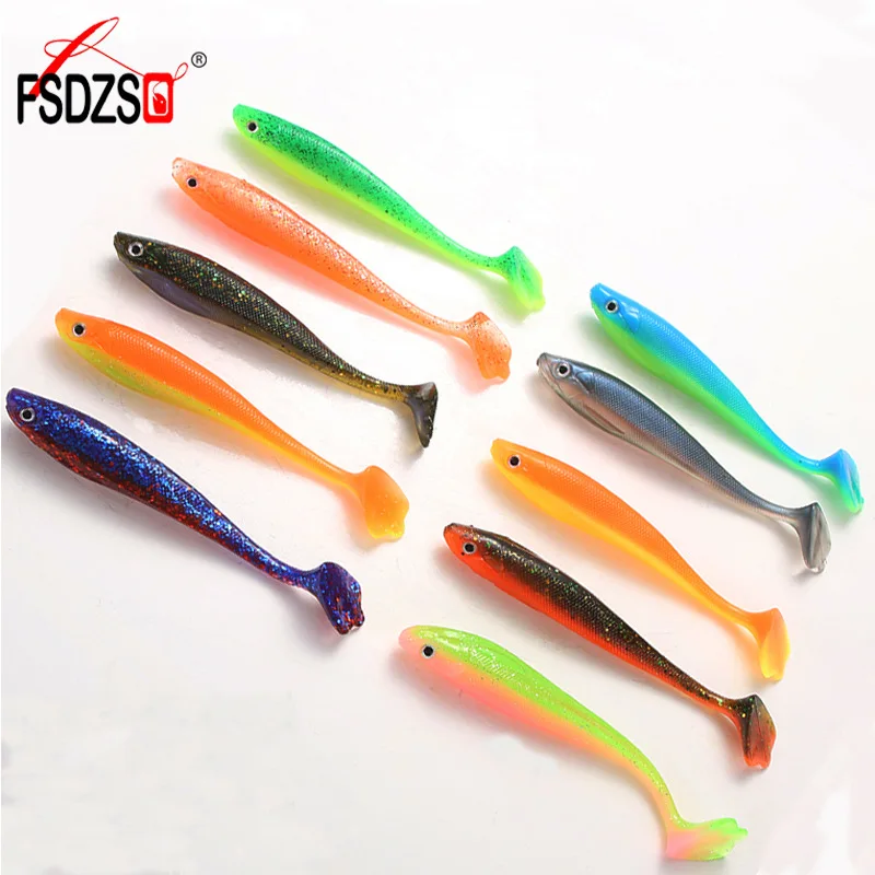 

NEW Soft Lures 100mm/8.9g 3pcs/pack 120mm/14g 2pcs/pack 3D Eyes Artificial Fishing Baits, 10colors to choose