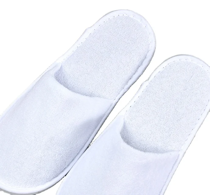 

Hotel spa slippers men beach luxury hotel coral fleece slippers sandals for men women, White