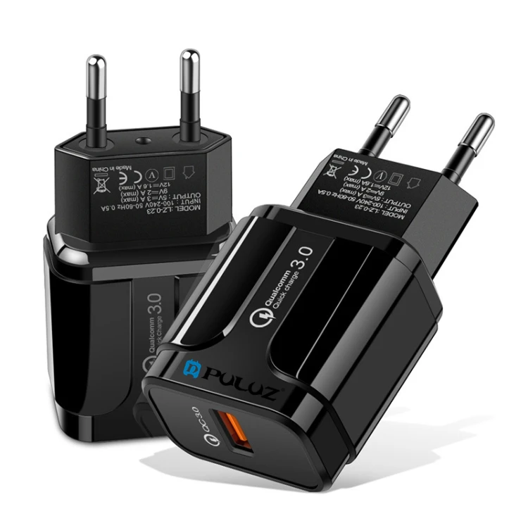 

Portable QC3.0 18W USB Port Universal Phone Mobile Phones EU Plug Quick Charging Charger Adapter