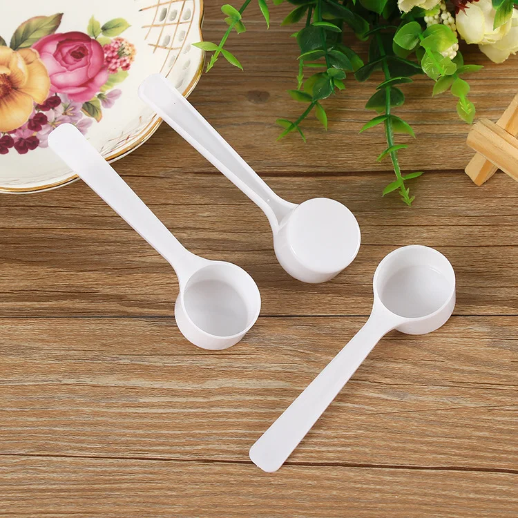 

Free shipping flat coffee powder spoon 4 grams 8 ml measuring spoon food grade plastic flavor scoop manufacturers direct sales, Customized color