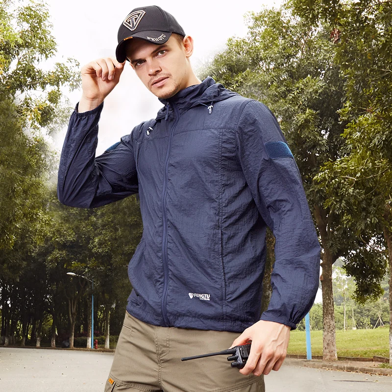 

Wholesale Breathable Tactical Quick-drying Sports Jacket Sun Protection Men's Windbreaker Jacket