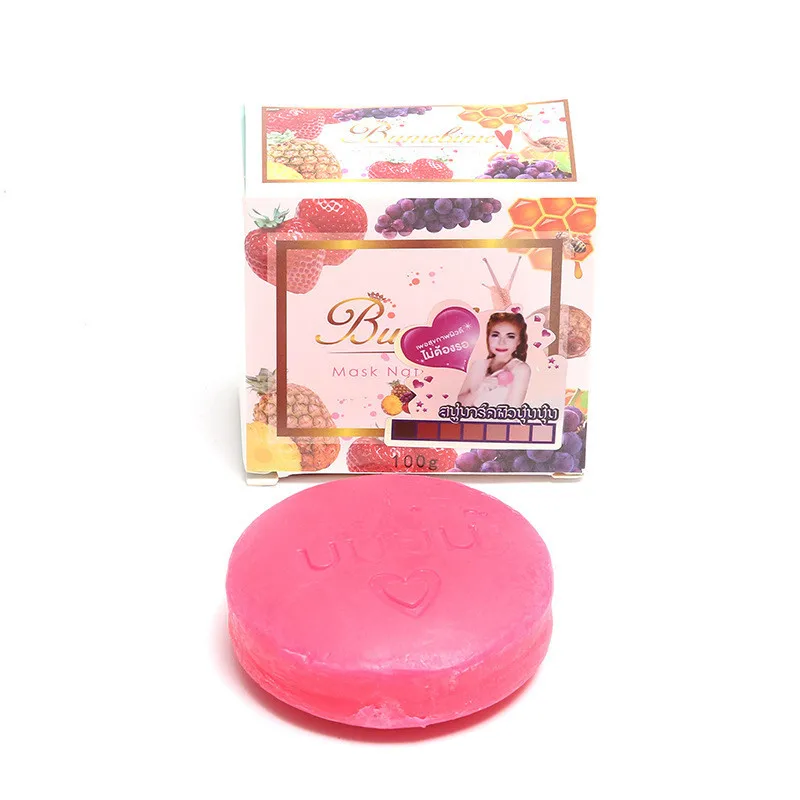 

2022 Wanted in Summer Collagen facial oil Bath soap Fruity Deep Cleaning Gentle Exfoliating Moisturizing for Face/Back/Body, Pink