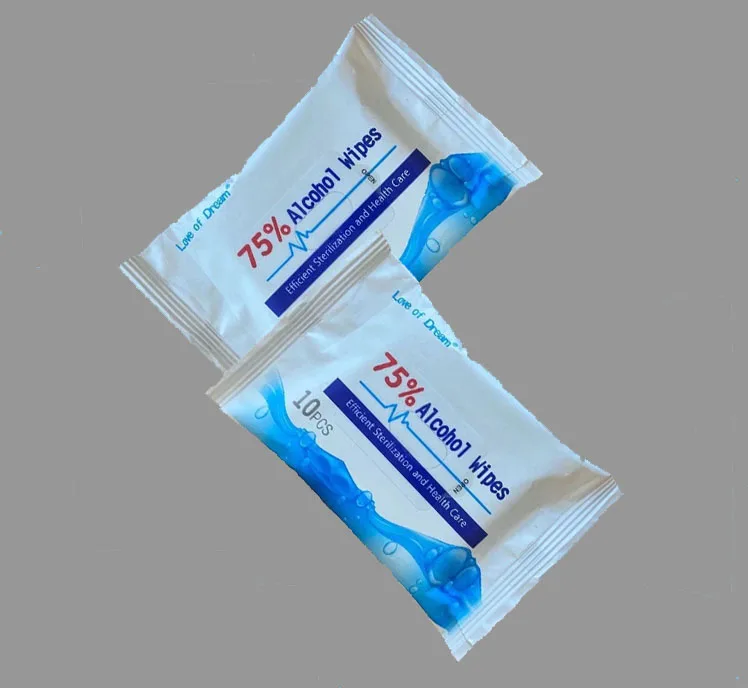 

70% Alcohol Individually Wrapped First Aid Skin Cleaning Easy Tear Sachet Wipes